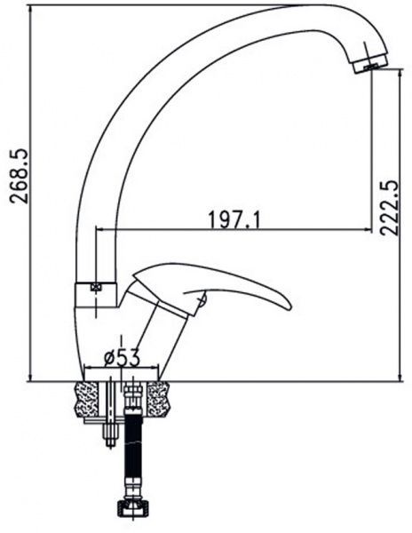 Смеситель для кухни Aqua Rodos Aero 900 25 — 6A