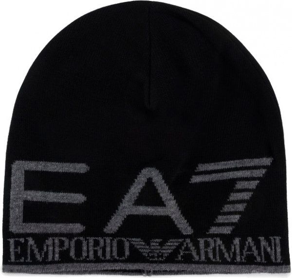 Шапка EA7 KNITTED_BEANIE_HAT 275893-9A301-61020 L чорний