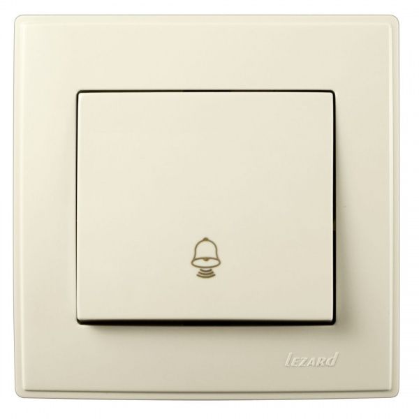 Кнопка звонка одноклавишный Lezard Lesya 10 А 250В кремовый 705-0303-103