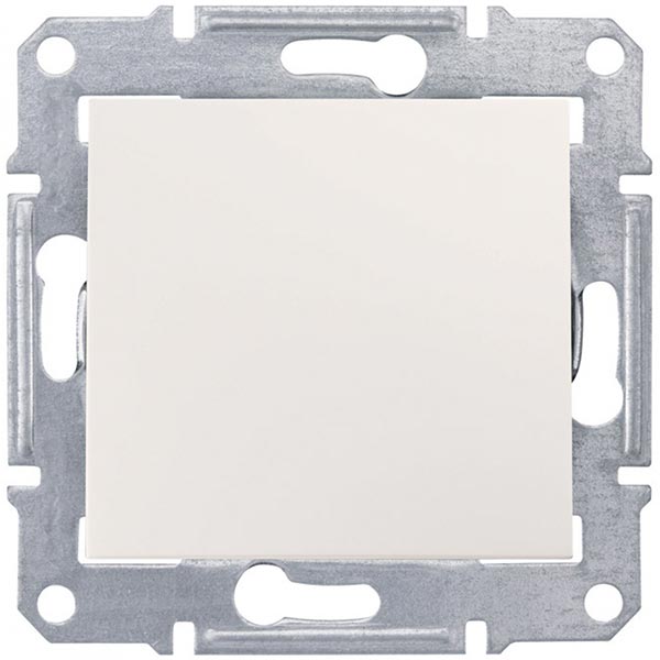 Выключатель проходной одноклавишный Schneider Electric Sedna без подсветки 10 А 250В IP20 кремовый SDN0400123