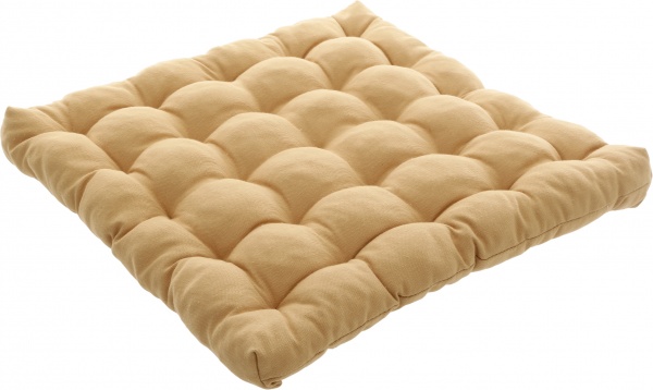 Подушка Bella Vita Duk стеганая бежевая 38х38х5 см