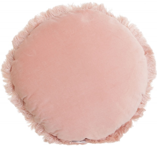 Подушка KM круглая с кистями 100% полиэстер 40x40 см розовый 