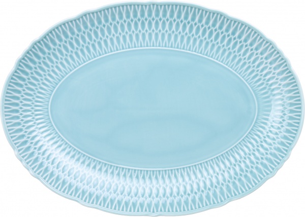 Блюдо овальное Sofia 34 см серое Cmielow 