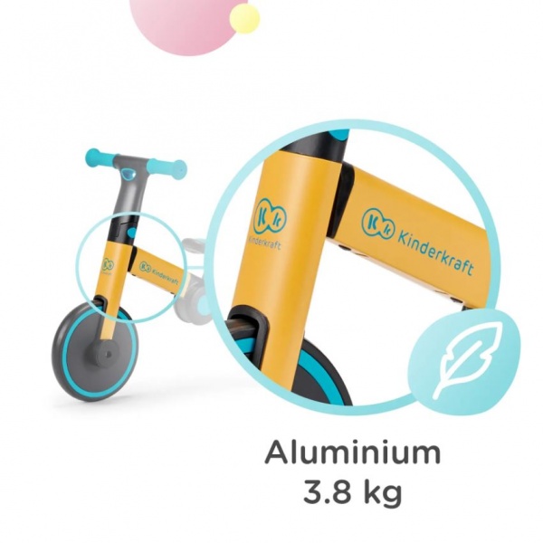 Велосипед детский Kinderkraft 3 в 1 4TRIKE Primrose Yellow желтый KR4TRI00YEL0000 