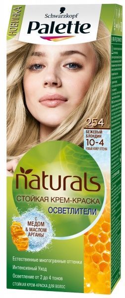 Краска для волос Palette Naturals (Фитолиния) 10-4 (254) бежевый блондин 110 мл