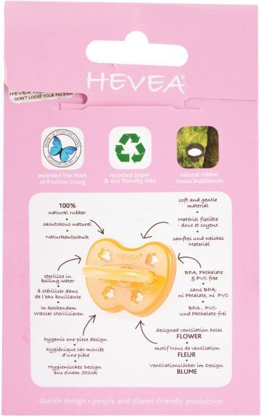 Соска-пустышка Hevea Star and Moon анатомическая от 0 до 3 месяцев Оранжевая