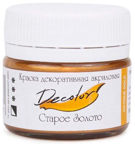 Акрил для декора Старое Золото 50 мл Деколор ТАИР