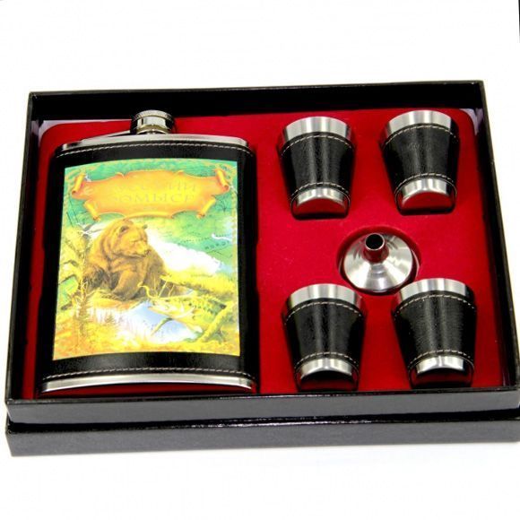 Набор подарочный с флягой и рюмками TZ-02-3
