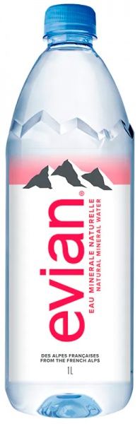 Вода минеральная Evian негазированная 1 л 