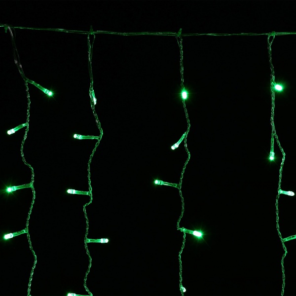 Електрогірлянда-штора зелена LDCL368-G-E вбудований світлодіод (LED) 368 ламп 1,5 м 