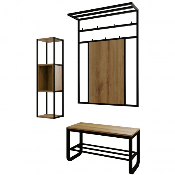 Передпокій лофт 1050х300х200 мм чорний 