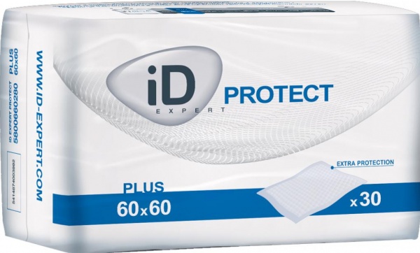Пеленки iD Protect Plus 60х60 см белый 