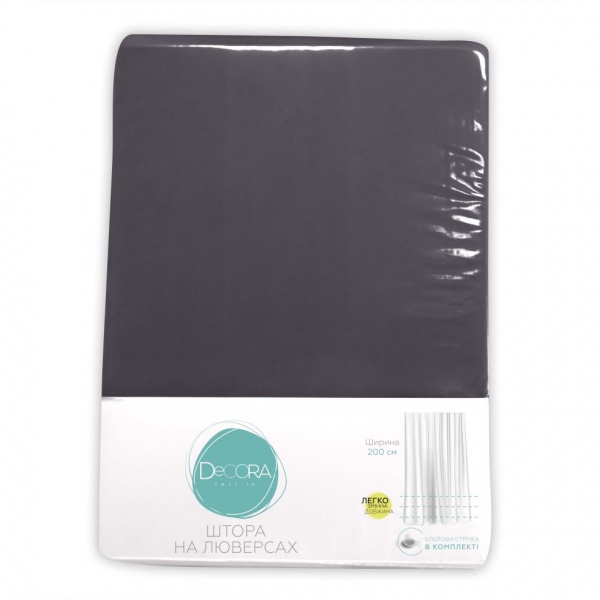 Штора VELOUR 150х258 графит Decora textile