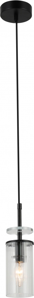 Світильник підвісний Sensio Canis 1x40 Вт E14 чорний із прозорим ALG-74590/1P