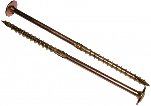 Шуруп конструкционный с пресс-шайбой вес 8x140 мм желтый цинк Expert Fix