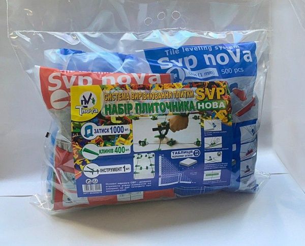 Набор плиточника Т-Нова (1000 основ + 400 клинов + инструмент) 