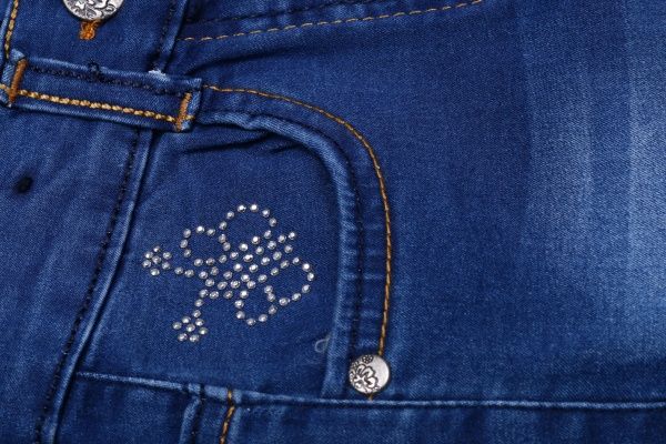 Джинсы Beren Style для девочек 8078 р.104 светло-синий 