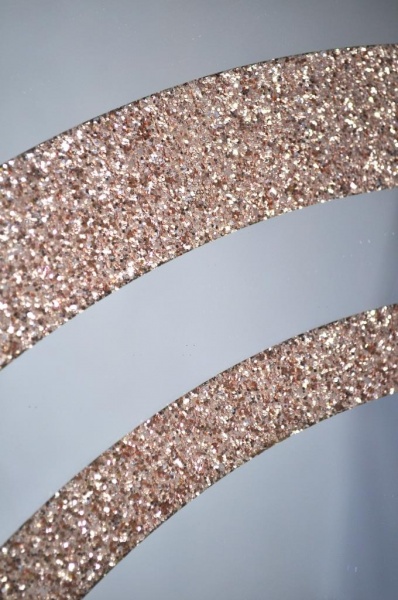 Дзеркало SEAPS №3504 Zerrofixx Glitter circle мідь 90x90 см 5 series 