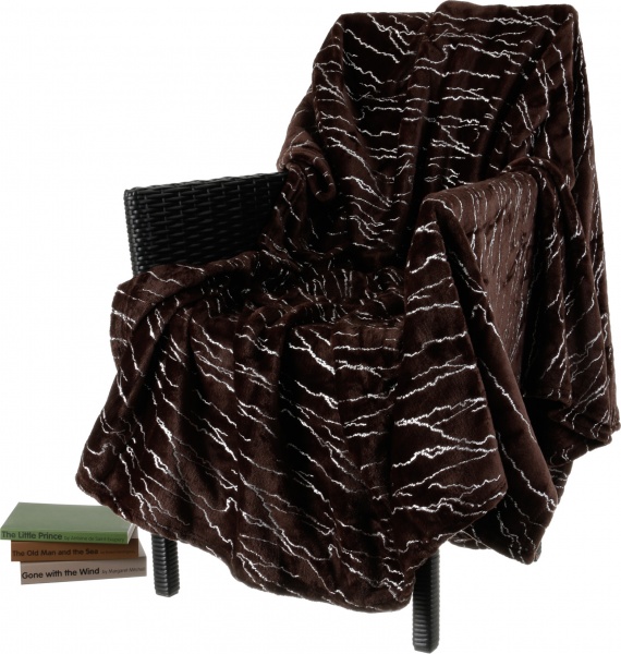 Плед Basic Marble Silver 160x200 см коричневий La Nuit 