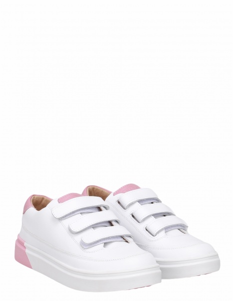 Кеди дитячі для дівчинки MiracleMe р.35 білий із рожевим 8319-039Х 