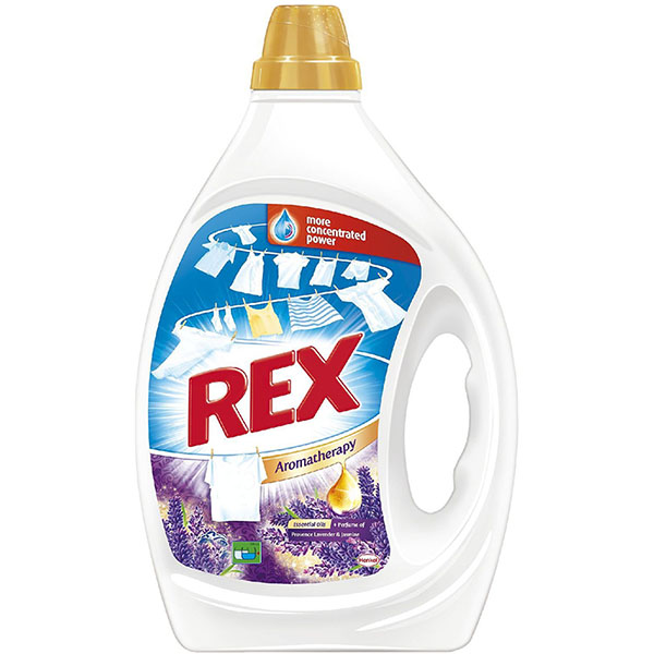 Гель для машинного та ручного прання REX Ароматерапія з ефірними оліями та ароматом прованської лаванди і жасмину 1 л