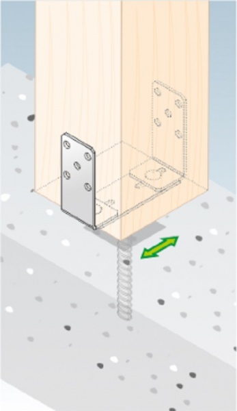 Опора колонны заливная U-образная 60-200 мм 1 шт. 