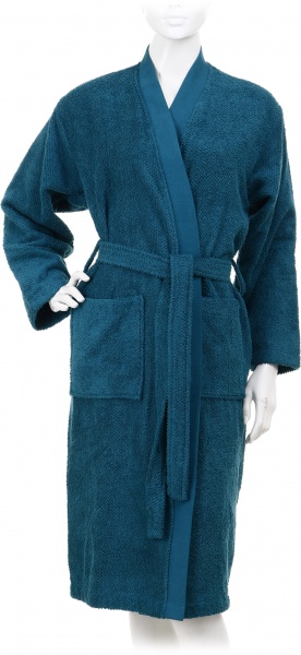 Халат махровый La Nuit р. XXXL темно-зеленый Rice Turquoise