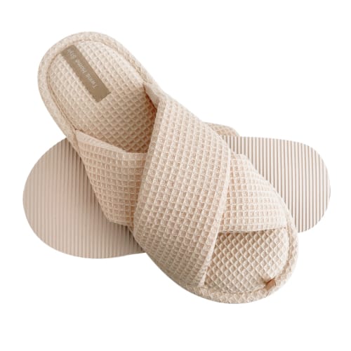 Тапки домашние Twins HS-VL вафельные (Х) 9222 р.38/39 молочный 