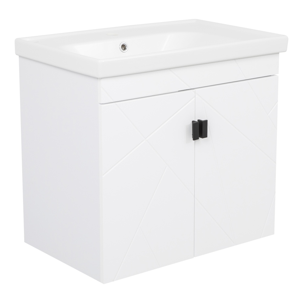 Тумба подвесная Aqua Rodos Міні с умывальником Frame 70 см белый