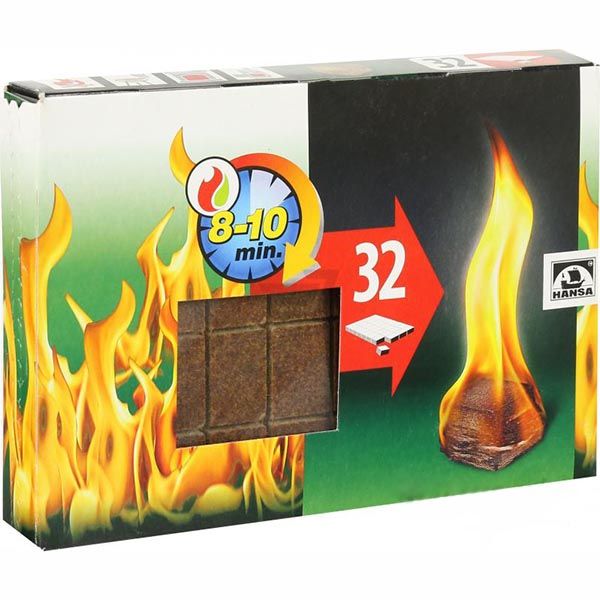 Підпалка для каміну та печі Hansa 32 шт.