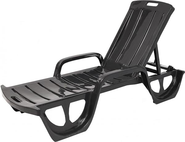 Шезлонг Curver Florida антрацит 61x190 см 