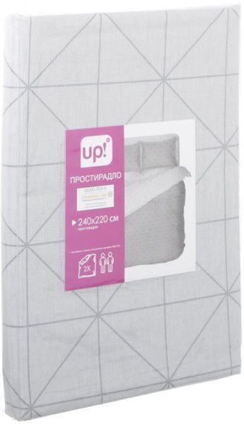 Простирадло Rhombus 240x220 см білий UP! (Underprice) 