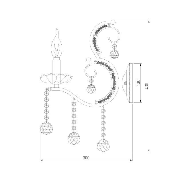 Бра Strotskis Brezza 1x60 Вт E14 белый 10107/1 
