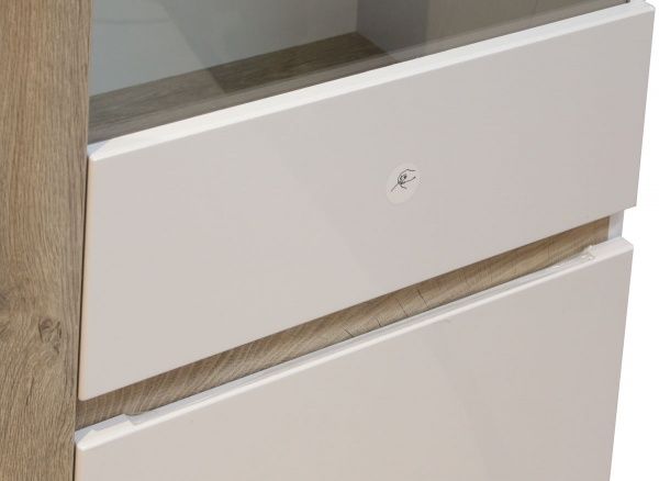 Вітрина Ares AS8 ліва білий глянець / дуб ендгрейн 