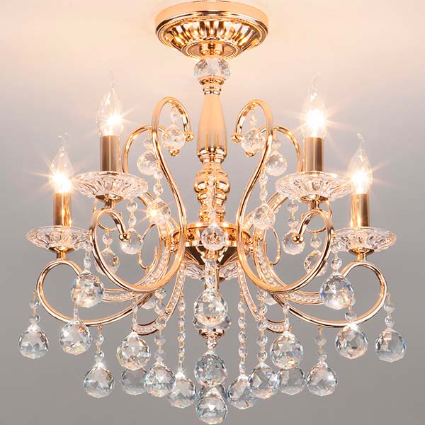 Люстра підвісна Strotskis Ariella 6x40 Вт E14 золото 10044/6 