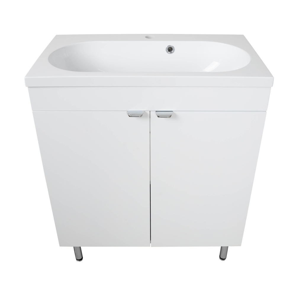Тумба RIO (білий мат) з умивальником Status 70 см