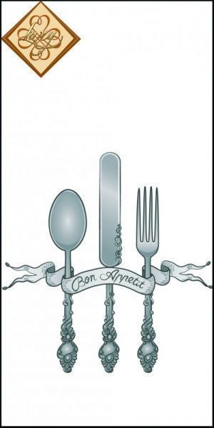 Салфетки столовые Luxy MINI Приятного аппетита 33х33 см 10 шт.