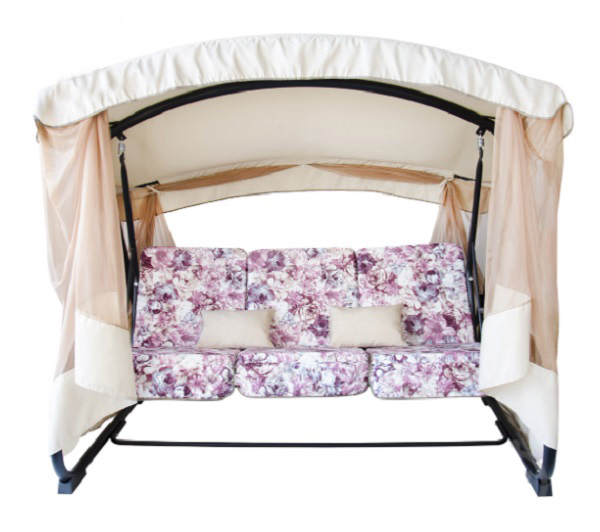 Гойдалка з навісом Vitan Фемелі - 2 рожеві лілії 1720x2130x1560 мм