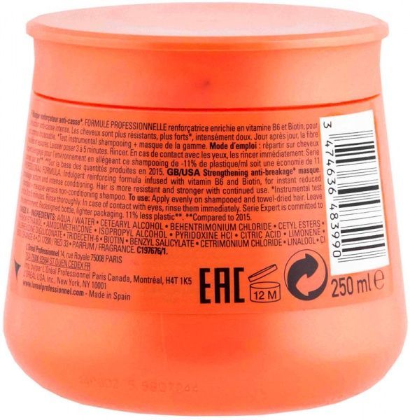 Маска L'OREAL Professionnel Serie Expert Inforcer против ломкости волос 250 мл