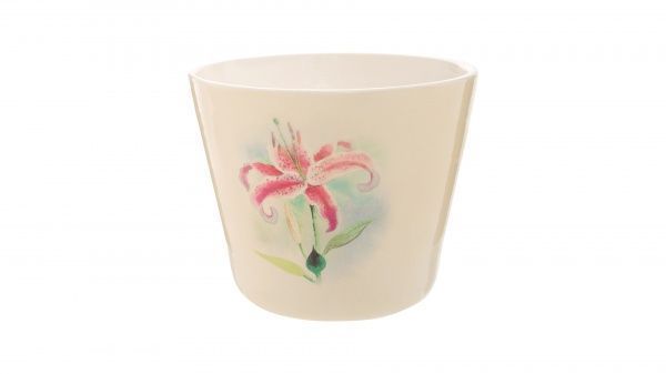 Горщик керамічний Керамол Євро 2 (Надхення) круглий 1 л різнокольоровий 