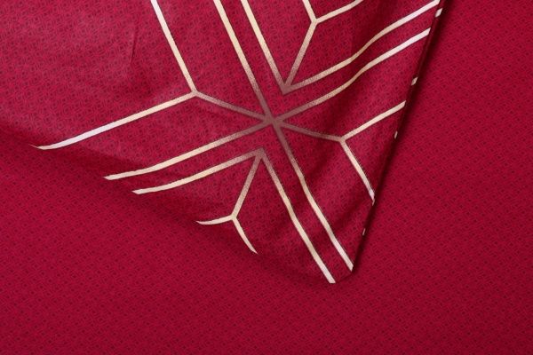 Комплект постельного белья Геометрия семеный красный La Nuit 