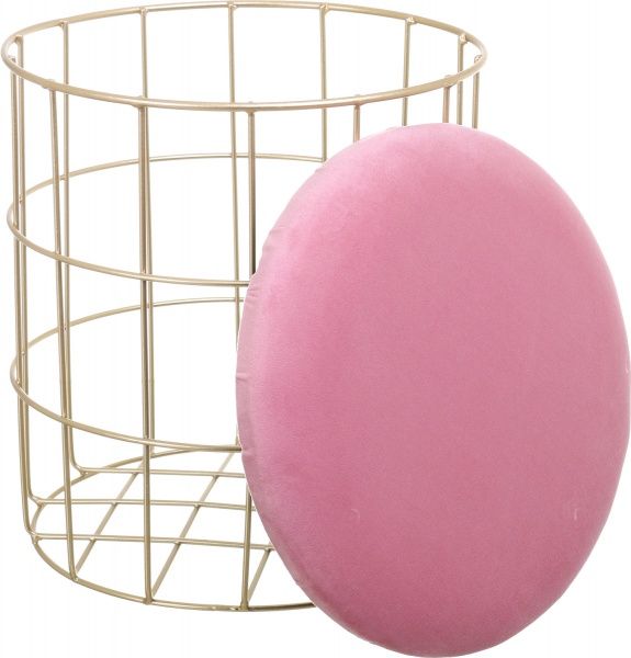 Кошик Royal 30х30х34 см пудровий із золотим 