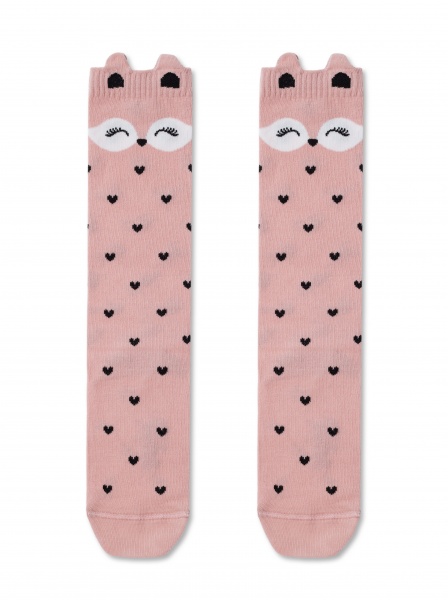 Гольфы детские для девочек Conte-Kids TIP-TOP (мордашки) 19С-141СП 054 р.22 пепельно-розовый 