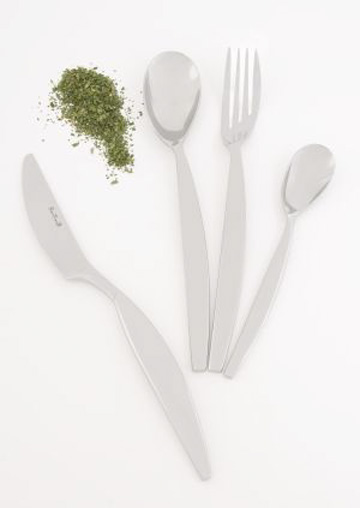 Набор столовых приборов серебряный 24 предмета Goccia Pinti Inox