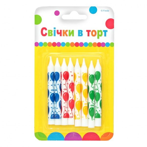 Свічка для торта Happy Birthday Ві та Ві 8 шт. 