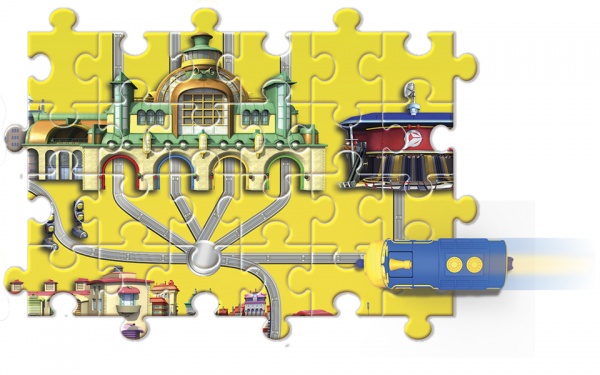 Паровозик Chuggington Коко с механической функцией и пазлом EU890303