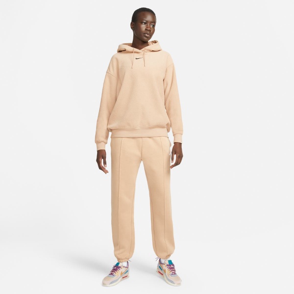 Джемпер Nike W NSW ESSNTL PLSH HOODIE DD5118-200 р. L бежевый