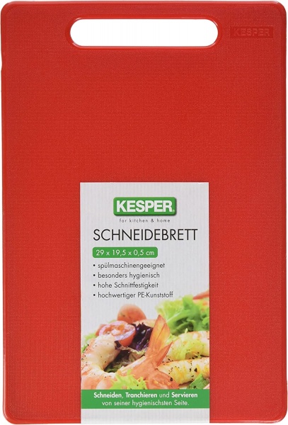 Доска кухонная с ручкой 29х19,5х0,5 см красная Kesper