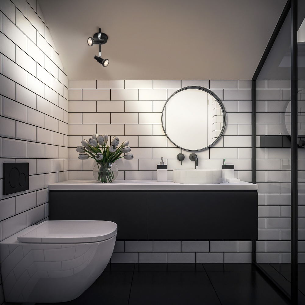 Спот Ledvance 2x3,4 Вт GU10 чорний