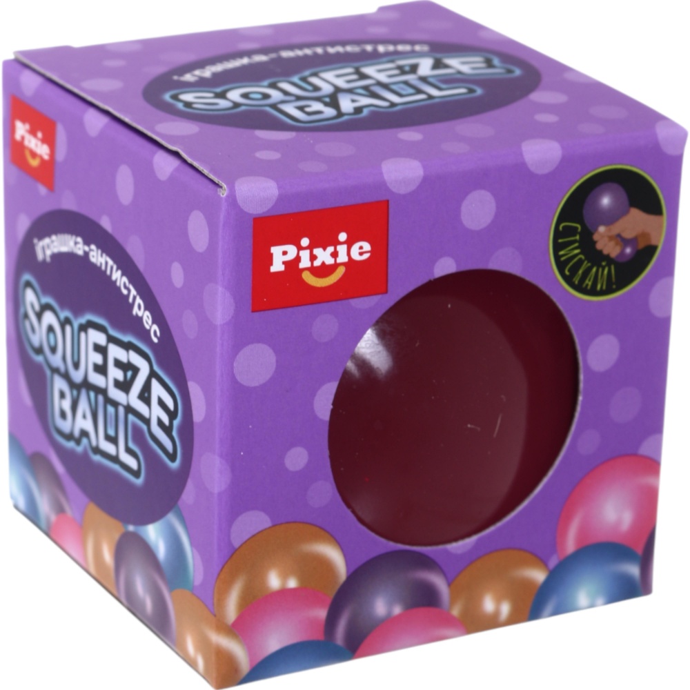 Іграшка-антистрес PIXIE мальтоза м'яч 148 г 60 мм в асорт. CKS-10691